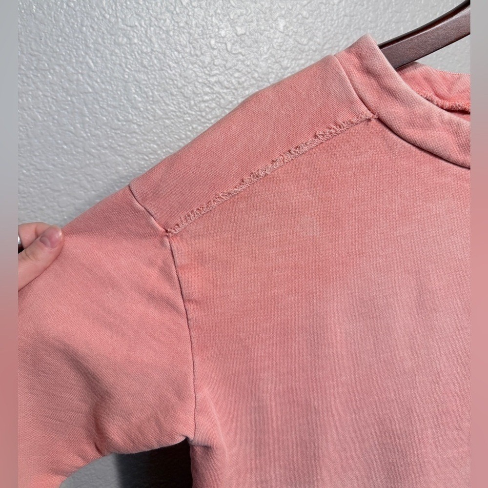*SOLD* Anthropologie Pilcro Pink 100% Cotton Sweatshirt - Women's Medium Petite - Picture 6 of 10